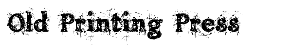 Old Printing Press font preview